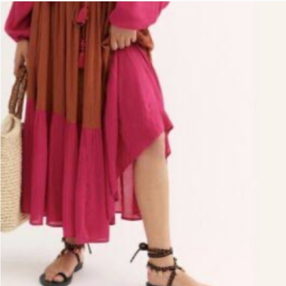 Billowy Bohemian Gypsy Midi Dress - Picture 6 of 15